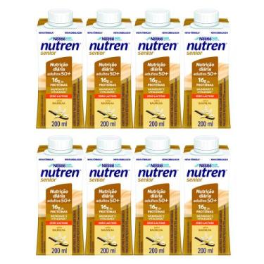 Imagem de Kit 8 Nutren Senior Zero Lactose Sabor Baunilha com16g de Proteínas 20