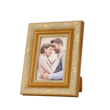 Imagem de Porta Retrato Moldura Madeira Prime Decorada Dourado Para Foto 10x15