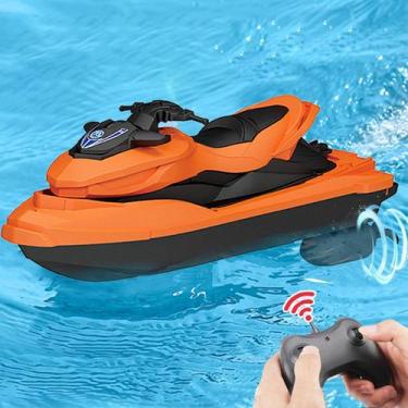 Imagem de Barcos de controle remoto sem fio menino competitivo água lancha elétr