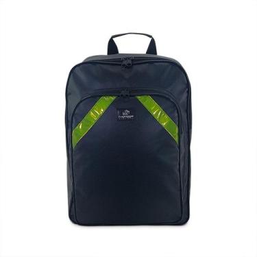 Imagem de Mochila Grande Reforçada Motoboy Motoqueiro Lona faixa Refletiva - Lug