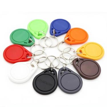 Imagem de 100pcs EM4100 125kHz Tags RFID Keyfob ID Chaveiro Chip De Proximidade 