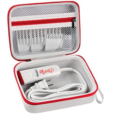 Imagem de Capa compatível com Wahl Professional Peanut Classic Clipper Trimmer #8685 8655 8655-200 8633 8081 8035. Suporte organizador de aparador de cabelo para pente, óleo, escova de limpeza, protetor de lâmina - branco