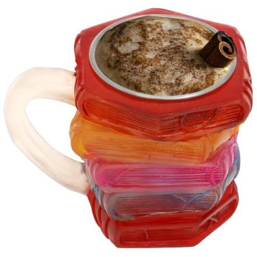 Imagem de Caneca de livro pintado, caneca de café de livros inovadores, caneca de café criativa de resina 3D com alça confortável, adicione um toque literário maravilhoso à sua bebida, presentes de coleção