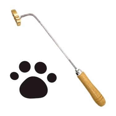 Imagem de DimyFew Ferro de marcar para carimbo de bolo, ferramenta de cozimento, estampagem a quente para alimentos, hambúrgueres, massas, churrasco de madeira, Pata de Gato