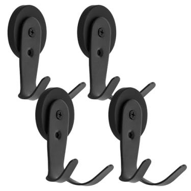 Imagem de Pacote com 4 cabides magnéticos de guirlanda, ganchos magnéticos resistentes para superfícies de metal de geladeira, suporte de guirlanda para economia de espaço, gancho de chapéu sem arranhões para