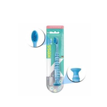 Imagem de Escova de Dentes Com Ventosa Kess Pro Kids 2067, Azul