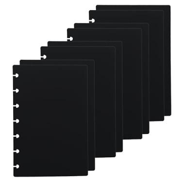 Imagem de ITSYHPRO Mini Discbound Journal PP Covers/Index (4 Set) Candy Colors Compatible with Circa Arc TUL and Happy Planner(Black,Mini)