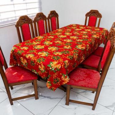 Imagem de Toalha de Mesa Natalina 4 Lugares 1,50m x 1,40m Oxford Estampado - Raf