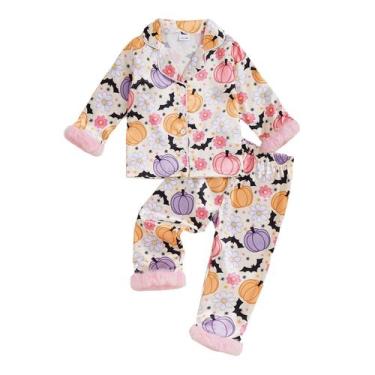Imagem de Conjunto de pijama Kuriozud para crianças e meninas, Halloween, 4-5 an