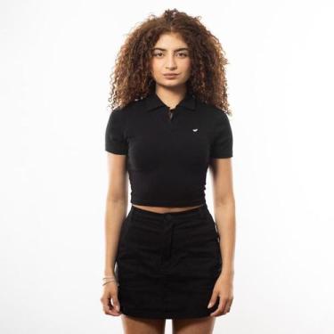Imagem de Cropped Feminino Preppy - Anjuss, Preto, PP