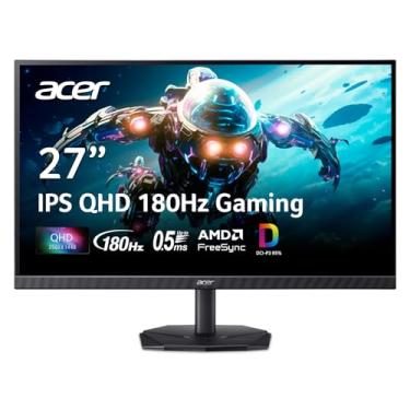 Imagem de acer Monitor de jogos Nitro 27 polegadas WQHD 2560 x 1440 IPS | AMD FreeSync | Atualização de até 180Hz | Até 0,5 ms | DCI-P3 95% | Suporte HDR 10 | Uma porta de exibição 1.2 e duas HDMI 2.0 | KG271U