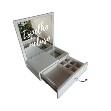 Imagem de Penteadeira Juliette De Parede Com Gaveta E Tampo De Vidro