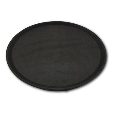 Imagem de Bandeja Redonda Antiderrapante 35 Cm Para Garçom Preta
