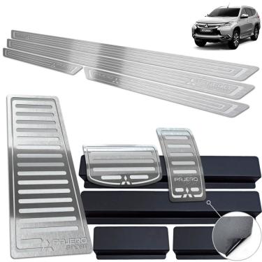 Imagem de Pedaleira Soleira Descanso Pajero Sport 2019 A 2021 Prata