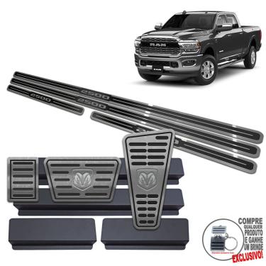Imagem de Pedaleira E Soleira Dodge Ram 2500 2021 Preto Alto Relevo
