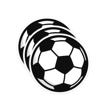 Imagem de Adesivos de decalque de bola de futebol para adultos – Adesivos esportivos de vinil à prova d'água para garrafas de água, laptops, copos, armários, capacetes e equipamentos – Presente para fãs de
