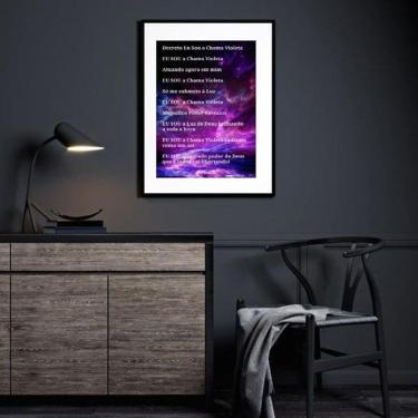 Imagem de Quadro Decreto Saint Germain Chama Violeta - 60X48Cm