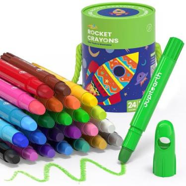 Imagem de Twist Crayons JUPITEARTH 24 cores para crianças de 1 a 3, 4-8 com bald