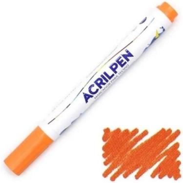 Imagem de Caneta Para Tecido Acrilpen 517 Laranja - Acrilex, Laranja