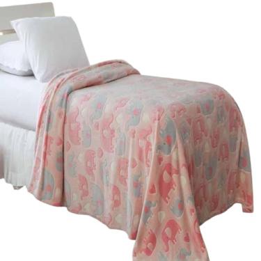 Imagem de Manta Cobertor Infantil Brilha No Escuro - Estampa De Elefante