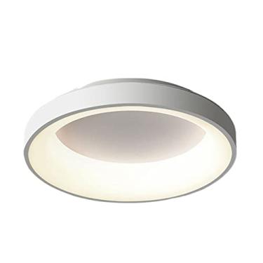 Imagem de Lustre de teto redondo moderno de LED com luz branca super brilhante de 6000K, luminária de design criativo embutida para ilha de cozinha e restaurante, ideal para vestiários, energeticament