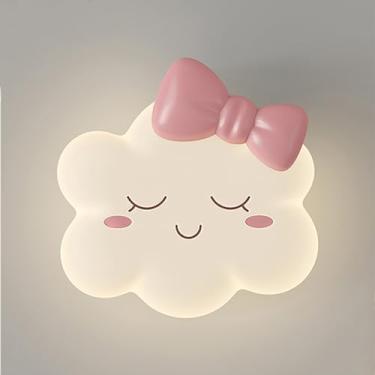 Imagem de Luminária de parede moderna LED para quarto infantil, arandela de parede em forma de nuvem branca, 18 W, luminária de parede de cabeceira com desenho animado, abajur PE, 3000 K/4000 K/6000 K