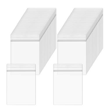 Imagem de XLIUAX 300 sacos pequenos de poliéster transparentes de 2,5 x 3,8 cm, mini saquinhos de plástico com zíper de 4 mm para joias, contas de lanche, parafusos, moedas, viagem, armazenamento