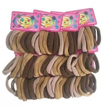 Imagem de KiT 72 Elástico Rabico Para Cabelo Tipo Pacote - 1 PACOTE - oem, Marro
