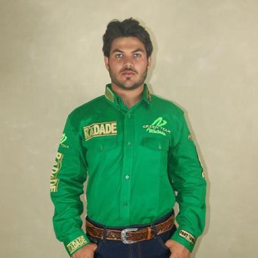 Imagem de camisa country radade manga longa rodeio cowboy masculina, Verde, G