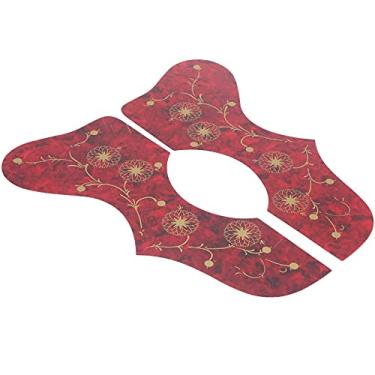 Imagem de RiToEasysports Guitarra Antiskretch para Proteção - Pickguard de Plástico Rígido para Instrumentos de Cordas Fácil de Instalar 2 Conjuntos de 2 (Vermelho)