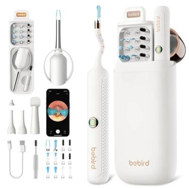 Imagem de Kit De Ferramentas Para Limpeza e Remoção De Cera Do Ouvido Bebird Earsight Plus R37R, Câmera Otoscópica Flexível Com Luz, Pinça Sem Fio Para Remoção De Cera Do Ouvido（Branco）