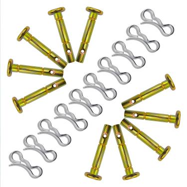 Imagem de Kit de 10 peças de pinos de tesoura de sopradores de neve - Pino de cisalhamento 738-04124 738-04124A e pino contrapino 714-04040 para sopradores de neve MTD Troy-Bilt