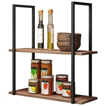 Imagem de Prateleira Estilo Industrial Aurum Demolicao Preto - MILANI MOVELARIA