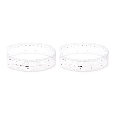 Imagem de Generic 2 réguas flexíveis de filme 12 polegadas escala de 1 mm PET plástico dobrável régua reta calibração réguas macias ferramenta de medição para fábrica, transparente