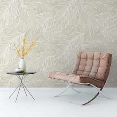 Imagem de Papel de Parede, Papel de Parede Adesivo Lavavel, Folhas Verde 3d para Salas de Estar e Quartospapel de parede,papel de parede para quarto(Folhas 0001,6 Metros)