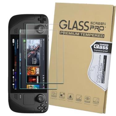 Imagem de Pacote com 2 protetores de tela para ASUS ROG Ally/ASUS ROG Ally X 2024 7 polegadas, protetor de tela de vidro temperado, antiarranhões, antiimpressões digitais, sem bolhas, transparente HD