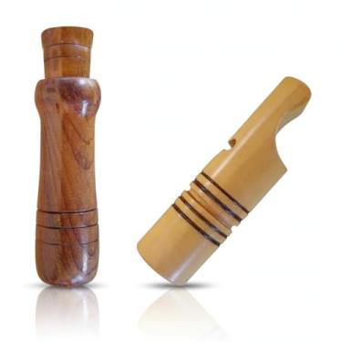 Imagem de Apito Inhambu Açu 05 + Apito Marrecao 33 Pios em madeira profissionais