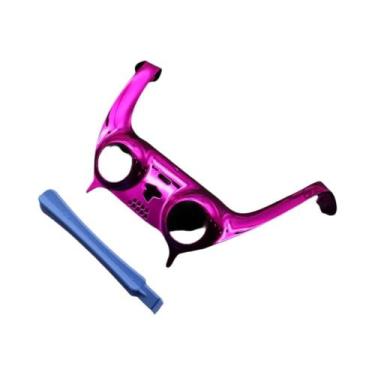 Imagem de Controle PS5 Cromado Fosco Com Faixa Decorativa E Tampa De Controle Co