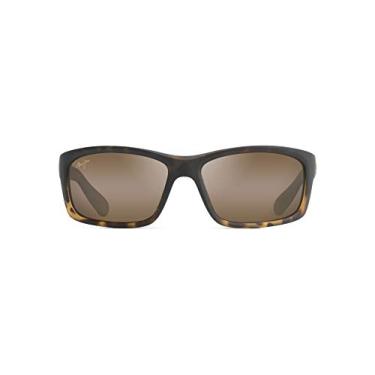 Imagem de Maui Jim Óculos de sol polarizados Kanaio Coast masculino e feminino, Tartaruga fosca ombre/bronze Hcl polarizado, Medium