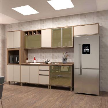 Imagem de Cozinha Completa 6 Pçs Espaço Micro-ondas E Tampo 350cm Lari Vanilla/connect