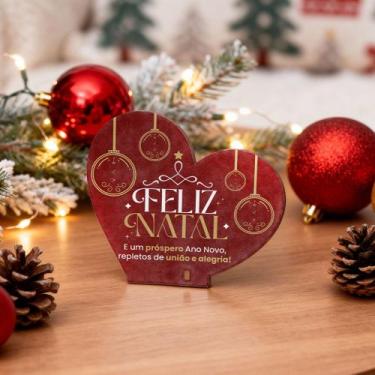 Imagem de Kit Coração MDF Natalino para Lembrancinhas - Signmaq, Modelo 1, Kit 5