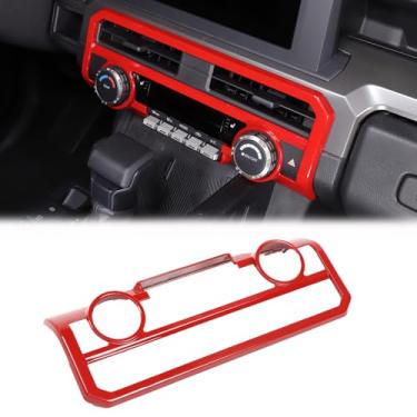 Imagem de Heutamo Capa de moldura de ventilação para console central compatível com Toyota Tacoma 2025 2024 (versão com 5 botões), capa de acabamento de ventilação de ar condicionado de controle central