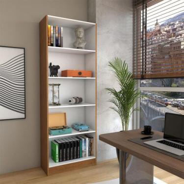 Imagem de Estante para Livros Alexa 4 Prateleiras Cinamomo - Panorama Móveis, Ma