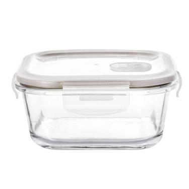 Imagem de Pote Hermético Quadrado Em Vidro 520ml 65x137x137cm