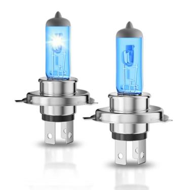 Imagem de Lâmpadas de farol de halogêneo H4, farol alto ou baixo padrão ou farol de neblina, DC 12V 55W 5000K, 4000 lúmens, lâmpadas de farol branco, lâmpadas de cabeça para carro, lâmpada de farol de alto