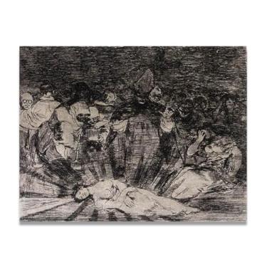 Imagem de Brave And Fearless Francisco De Goya Impressão em tela romântica espanhola - Obra-prima do influente pintor romântico 20 x 26 cm emoldurado