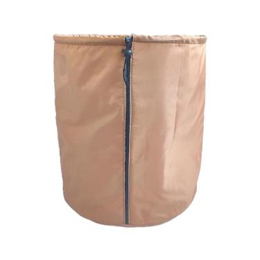 Imagem de KiBcsLic Vaso de Proteção de Inverno para Plantas com Cordão E Zíper, Capa de Tecido Oxford à Geada para árvores Frutíferas Ao Ar Livre, Castanho claro