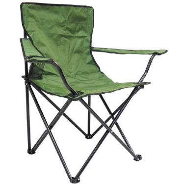 Imagem de Cadeira Banco Banqueta Pesca Camping Praia com Apoio de Braço e Porta 