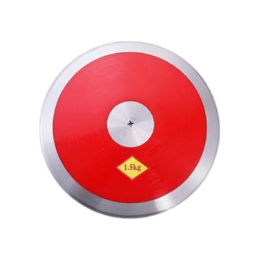 Imagem de Lljsszr Equipamento de Treinamento de Arremesso Físico de Nylon de 1,5 Kg com Aro E Centro de aço para Parques, Faculdades, Praias, Exames E Quintais, vermelho