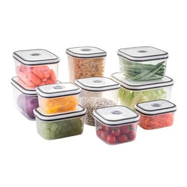 Imagem de Kit Potes Herméticos Electrolux 10 Unidades Plástico Transparente